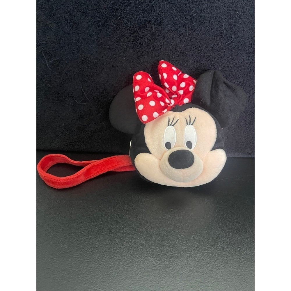 Disney Minnie Mouse Plush Character Purse Red Polka Dot Bow Crossbody Bag Kids